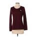 Adidas Active T-Shirt: Burgundy Activewear - Women's Size Small