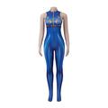 ADuchessCos Game Chun Li Cosplay Costume Adult Chun Li Sexy Bodysuit 3D Print Jumpsuit for Halloween