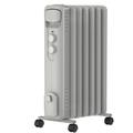 RWFlame Oil Filled Radiator 1500W with 3 Power settings,7 Fins Portable Electric Heater, Overheat Protection and Adjustable Thermostat for Home and Office (Grey)