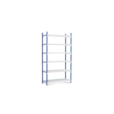PROREGAL Fachbodenregal MAXIMUS Pro | Grundregal | HxBxT 260x125x50cm | 6 Ebenen | offener Fachboden | Fachlast 248kg | Lichtblau/Lichtgrau Image