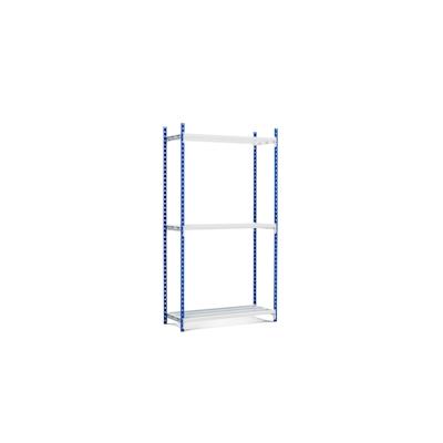 PROREGAL Fachbodenregal MAXIMUS Pro | Grundregal | HxBxT 240x125x100cm | 3 Ebenen | offener Fachboden | Fachlast 278kg | Lichtblau/Lichtgrau Image