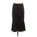 Halogen Casual Midi Skirt Midi: Black Solid Bottoms - Women's Size Small