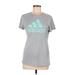 Adidas Active T-Shirt: Gray Activewear - Women's Size Medium