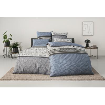 Bettwäsche HOME AFFAIRE "Cremona", blau, B/L: 200cm x 200cm, 2 St., Linon, B/L: 80cm x 80cm & 80cm x 80cm, Linon, Obermaterial: 100% Baumwolle, Bettwäsche, romantische Bettwäsche in verschiedenen Qualitäten, ab Gr. 135x200 cm Image