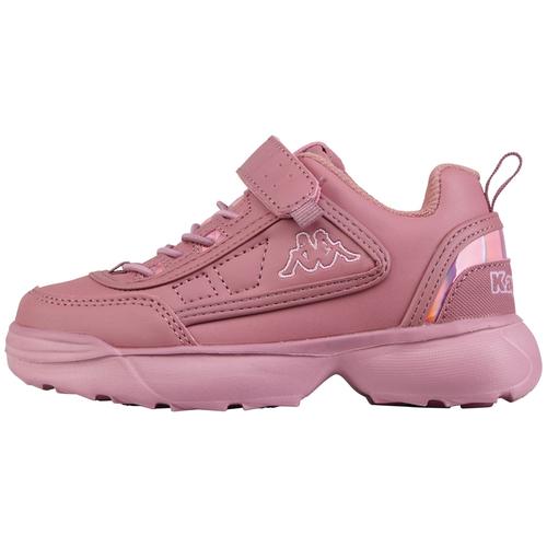 Sneaker KAPPA Gr. 27, bunt (lila, rosé) Kinder Schuhe Sneaker – mit irisierenden Details