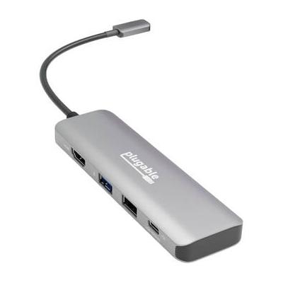 Plugable 4-in-1 100W USB-C Hub (Silver) USBC-4IN1