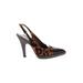Prada Heels: Pumps Stiletto Cocktail Party Brown Leopard Print Shoes - Women's Size 36.5 - Almond Toe