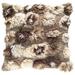 Pine Cone Hill Party On Square Pillow Cover & Insert Wool Blend/Down/Feather/Wool in White/Brown | Wayfair PC4048-PIL22