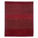 Black/Red 138 x 105 x 0.5 in Area Rug - Tufenkian Tapeats Rectangle Striped Hand-Knotted Area Rug in Red/Black | 138 H x 105 W x 0.5 D in | Wayfair