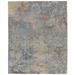 Blue/Brown 120 x 96 x 0.5 in Area Rug - Tufenkian Foundry Rectangle Abstract Hand-Knotted /Silk Area Rug in Blue/Gray/Taupe Silk/ | Wayfair