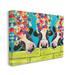 Stupell Industries Farm Cattle Cows Bright Flower Petals Green Planks by Karrie Evenson - Wrapped Canvas Painting Canvas | Wayfair an-071_cn_16x20