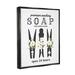 Stupell Industries Floral Clothespin Silhouettes Laundry Room Script Sign by Lettered & Lined - Floater Frame Graphic Art on Canvas | Wayfair