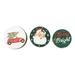 The Holiday Aisle® 3 Piece Christmas Cake Tins Set Metal in Green/Red/White | 3.23 H x 6.61 W x 6.61 D in | Wayfair