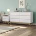 George Oliver Jomana 2 Piece Dresser Set Wood in White | Wayfair 4E169804D16C484A99066FD60A06471D