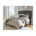 Latitude Run® Kaniyha Wingback Bed Wood & Upholstered/ in Brown/Gray | 57.25 H x 69 W x 85.25 D in | Wayfair C8D11B6DA62340B5B39A949949729482