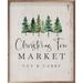 The Holiday Aisle® Christmas Tree Market Cut & Carry Whitewash Metal in Brown/White | 40 H x 32 W x 1.5 D in | Wayfair