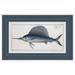 Soicher Marin Blue Fish 3 - Picture Frame Print on Paper in Black/Blue/White | 15.25 H x 23.25 W x 1.8 D in | Wayfair P-7059B