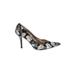 Nine West Heels: Pumps Stilleto Cocktail Party Black Print Shoes - Women's Size 7 1/2 - Pointed Toe