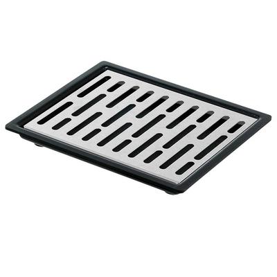 Server 07291 Single Drip Tray Assembly, 6 7/8" X 5 7/8", Set On or Drop-In Countertop, Silver