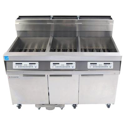 Frymaster 31814GF Commercial Gas Fryer - (3) 63 lb Vats, Floor Model, Natural Gas, (3) 60 lb. Vats, NG, Stainless Steel, Gas Type: NG