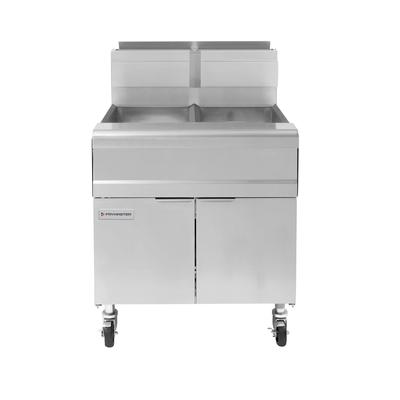 Frymaster MJ240 Commercial Gas Fryer - (2) 40 lb Vats, Floor Model, Natural Gas, Open Pot, (2) 40-lb. Oil Capacity, Stainless Steel, Gas Type: NG