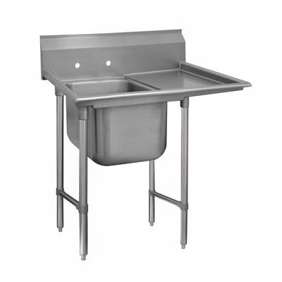 Advance Tabco 9-41-24-24R 54" 1 Compartment Sink w/ 24"L x 24"W Bowl, 12" Deep, Stainless Steel