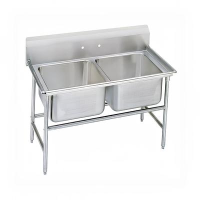 Advance Tabco 94-22-40 54" 2 Compartment Sink w/ 20"L x 20"W Bowl, 14" Deep, Stainless Steel