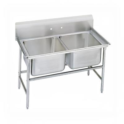 Advance Tabco 94-2-36 46" 2 Compartment Sink w/ 16"L x 20"W Bowl, 14" Deep, Stainless Steel