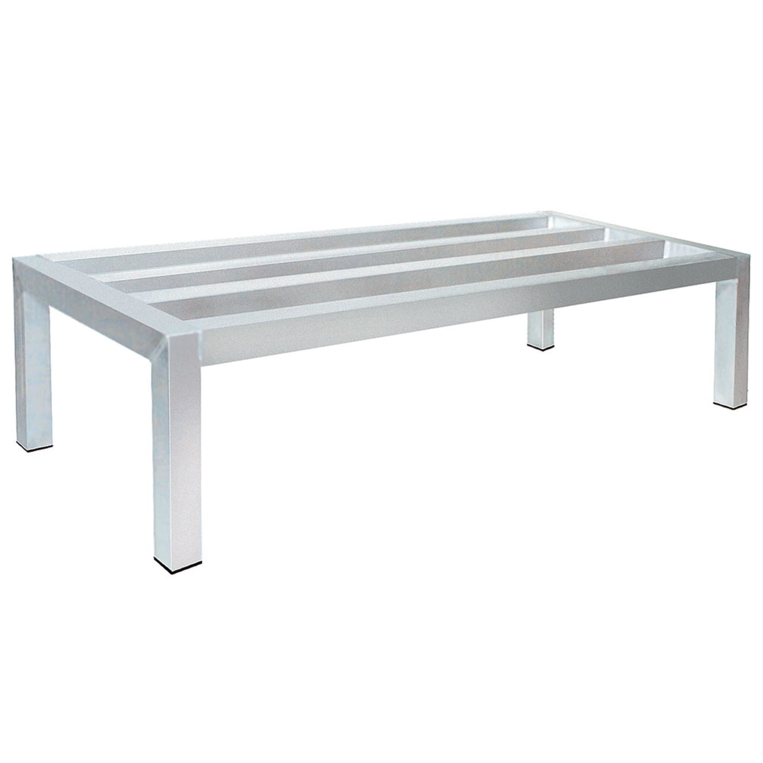 Advance Tabco DUN-2436-8-1X 36" Stationary Dunnage Rack w/ 1500-lb Capacity, Aluminum, Silver