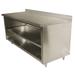 Advance Tabco EK-SS-307M 84" Dish Cabinet w/ Open Base & Midshelf, 5" Backsplash, 30"D, Stainless Steel