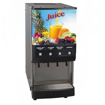 Bunn 37300.0000 Silver Series Refrigerated Drink Dispenser w/ (4) 1 gal Bowls, Mixing, Unlit Juice Graphic, 120v, (4) 5-gal. Bowls, Mixing Technology