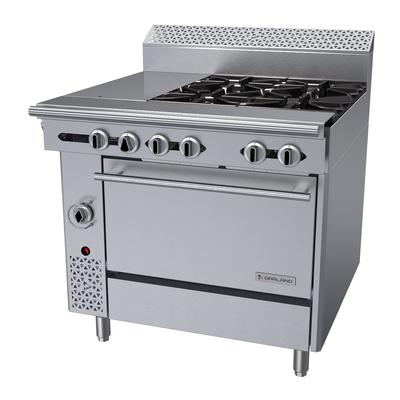 Garland C36-13R Cuisine 36" 4 Burner Commercial Gas Range w/ Hot Top & Standard Oven, Natural Gas, Stainless Steel, Gas Type: NG
