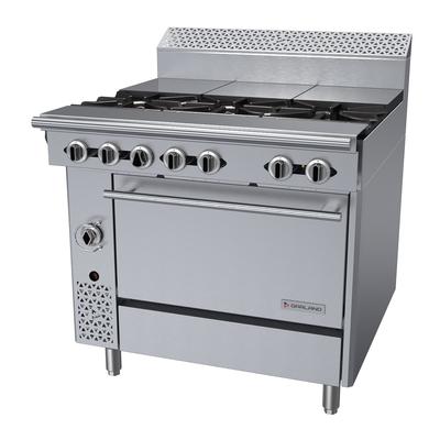 Garland C36-15R LP 36" 3 Burner Commercial Gas Range w/ (3) Hot Tops & Standard Oven, Liquid Propane, Stainless Steel, Gas Type: LP