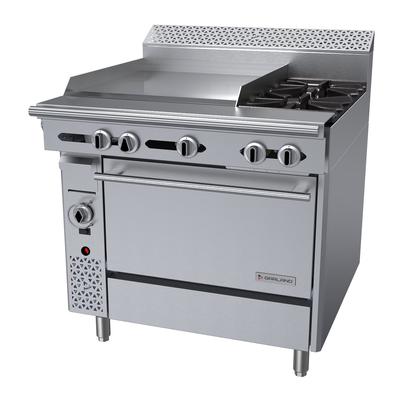 Garland C36-2-1C LP 36" 2 Burner Commercial Gas Range w/ Griddle & Convection Oven, Liquid Propane, Stainless Steel, Gas Type: LP