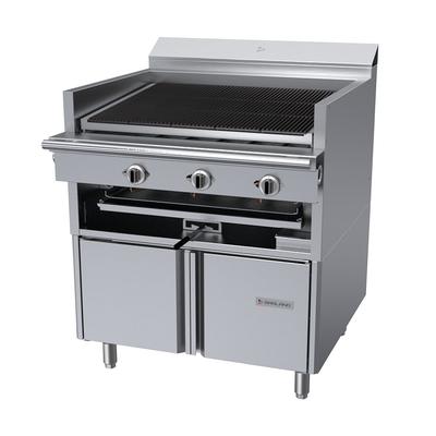Garland C36-ABS LP 36" Commercial Gas Range w/ Charbroiler & Storage Base, Liquid Propane, Stainless Steel, Gas Type: LP