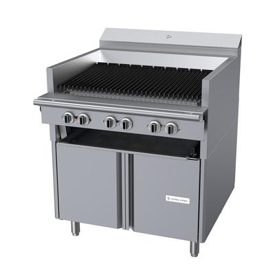 Garland C36-NRS NG 36" Commercial Gas Range w/ Charbroiler & Storage Base, Natural Gas, Stainless Steel, Gas Type: NG