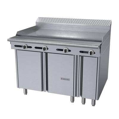 Garland C48-1S Cuisine 48" Commercial Gas Range w/ Griddle & Storage Base, Liquid Propane, Stainless Steel, Gas Type: LP