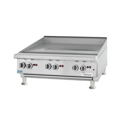 Garland GTGG36-GT36M 0002 NG 36" Gas Commercial Griddle w/ Thermostatic Controls - 1" Steel Plate, Natural Gas, Stainless Steel, Gas Type: NG