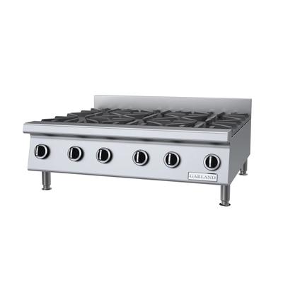 Garland GTOG36-6 0001 NG 36" Gas Hotplate w/ 6 Burners & Manual Controls, Natural Gas, Stainless Steel, Gas Type: NG