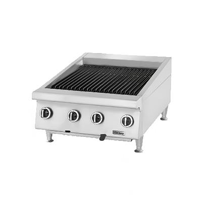 Garland UTBG24-AR24 NG 24" Countertop Charbroiler w/ Cast Iron Grates - Manual Controls, Natural Gas, Stainless Steel, Gas Type: NG