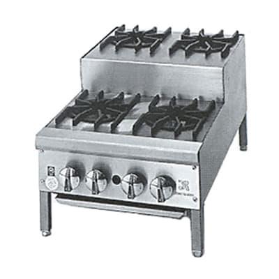 Jade Range JHPE-4-336 36" Gas Hotplate w/ 4 Burners & Manual Controls, Natural Gas, Stainless Steel, Gas Type: NG