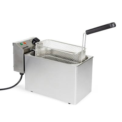 Equipex RF5S Countertop Commercial Electric Fryer - (1) 10 lb Vat, 120v, Stainless Steel
