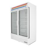 True GDM-49F-HC~TSL01 54 1/8" 2 Section Display Freezer w/ Swing Doors - Bottom Mount Compressor, White, 115v, w/ LED Lighting | True Refrigeration