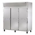 True STA3R-3S-HC 77 3/4" 3 Section Reach In Refrigerator, (3) Left/Right Hinge Solid Doors, 115v, Silver | True Refrigeration