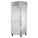 True STG1RPT-2HS-1G-HC Spec Series 27 1/2" 1 Section Pass Thru Refrigerator, (1) Glass Door, (2) Solid Doors, Right Hinge, 115v, Silver | True Refrigeration