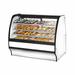 True TGM-DC-59-SC/SC-W-W 59 1/4" Full Service Dry Bakery Case w/ Curved Glass - (4) Levels, 115v, White | True Refrigeration