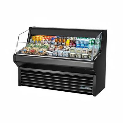 True THAC-60-HC-LD BLK 60 1/8" Horizontal Open Air Cooler w/ (3) Levels, 115v, Black | True Refrigeration