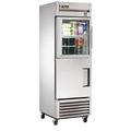 True TS-23-1-G-1-HC~FGD01 27" 1 Section Reach In Refrigerator, (1) Glass Door & (1) Solid Door, Left Hinge, 115v, Silver | True Refrigeration