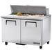 True TSSU-48-12-HC 48" Sandwich/Salad Prep Table w/ Refrigerated Base, 115v, 12 Sixth-pan Capacity, 2 Storage Sections, Stainless Steel