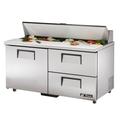 True TSSU-60-16D-2-HC ADA 60" Sandwich/Salad Prep Table w/ Refrigerated Base, 115v, Stainless Steel | True Refrigeration